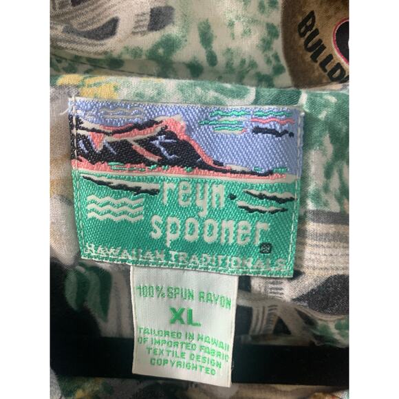Vintaqe Reyn Spooner Hawaiian Shirt UGA Football GA Bulldogs XL MINT COND - Picture 7 of 7